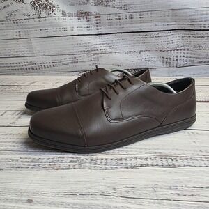 Birchbury Brenston Barefoot Dress Shoes Vintage Brown Mens 12 Minimalist Slip-On